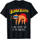 Funny Sloth Superhero Super Sloth Hero Gift T-Shirt - T-Shirt | Black