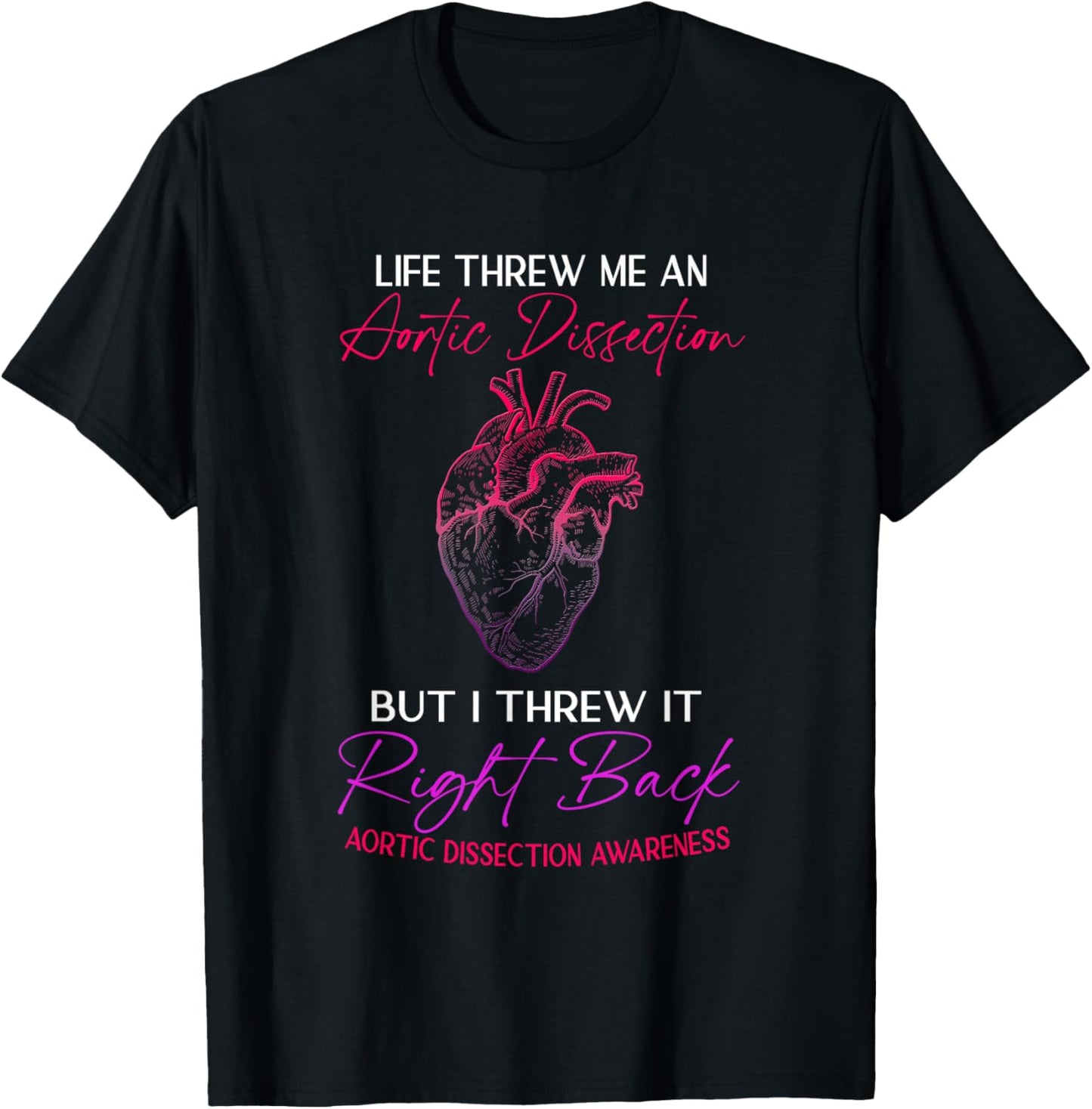 Aortic Dissection Survivor T-Shirt - T-Shirt | Black