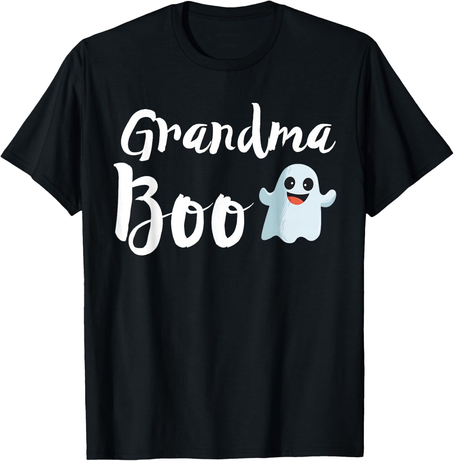Grandma Boo Halloween Family Matching Ghost Grandmom Gift T-Shirt - T-Shirt | Black