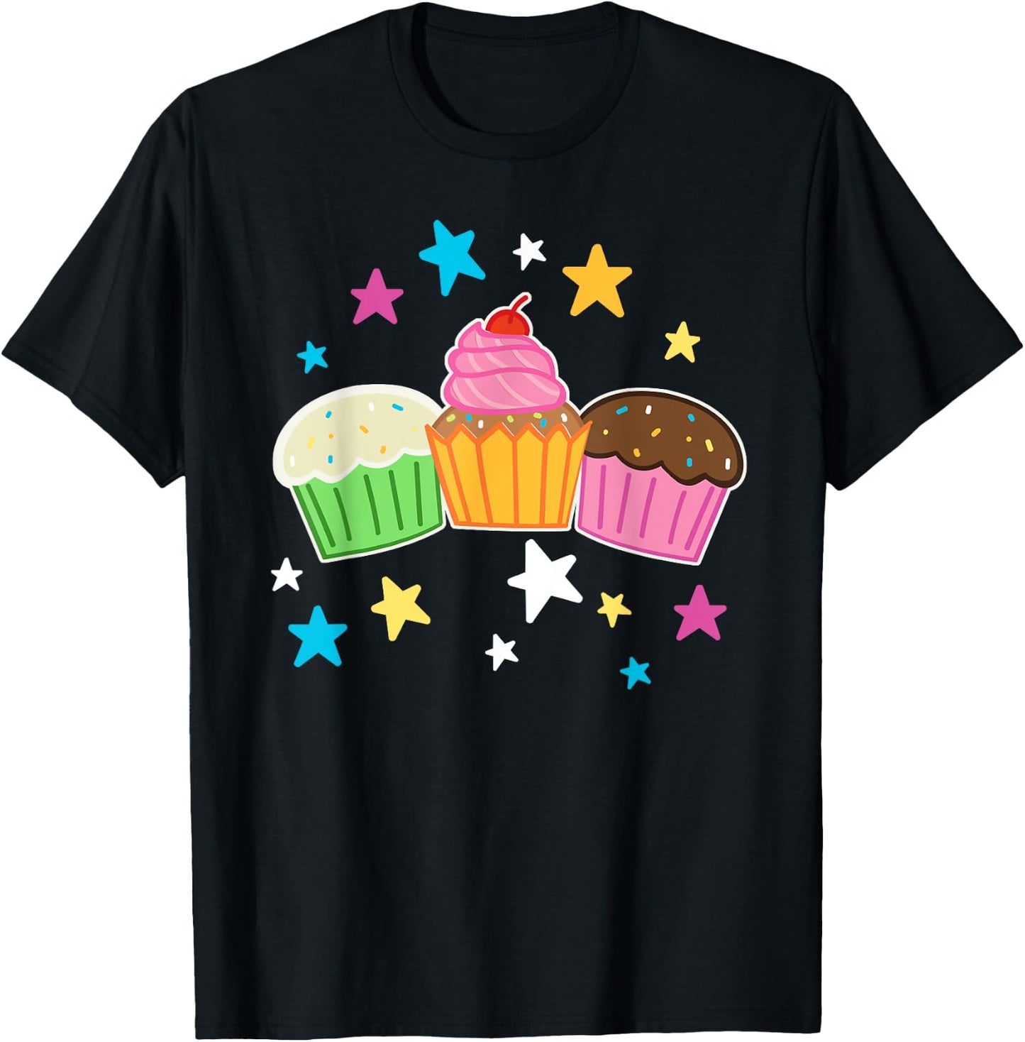 Funny Baking Delicious Cupcake Lover Cupcakes T-Shirt - T-Shirt | Black