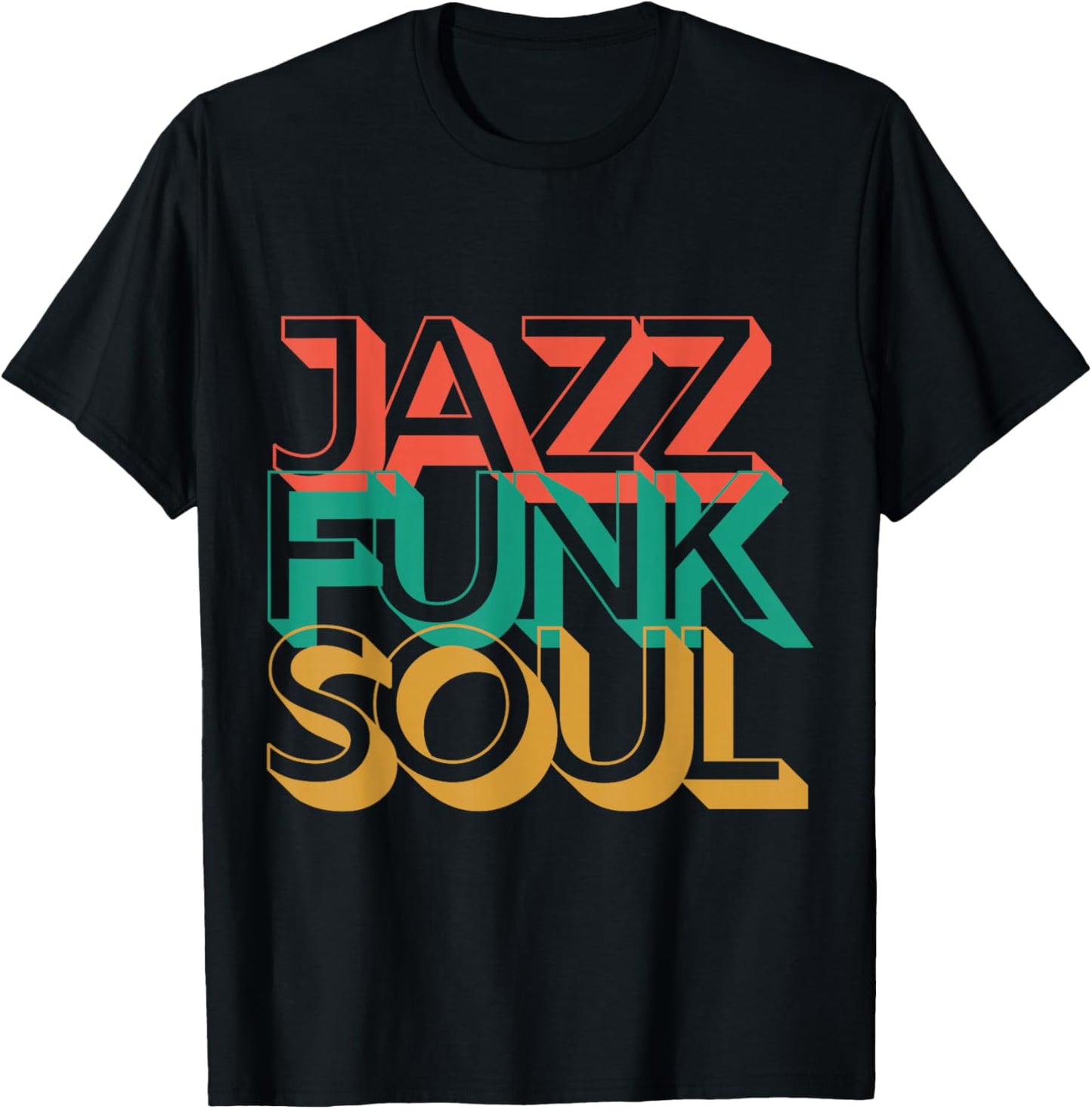 Jazz Funk & Soul - Afro Retro Vintage Music T-Shirt - T-Shirt | Black