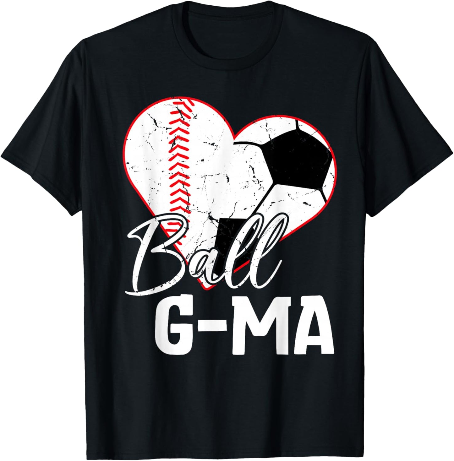 Proud Ball G-Ma Biggest Fan Soccer Baseball Family Player T-Shirt - T-Shirt | Black