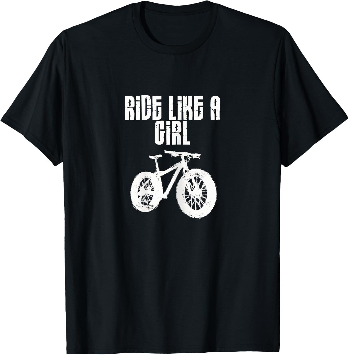 Ride Like A Girl Mountain Biking Mountain Bike T-Shirt - T-Shirt | Black