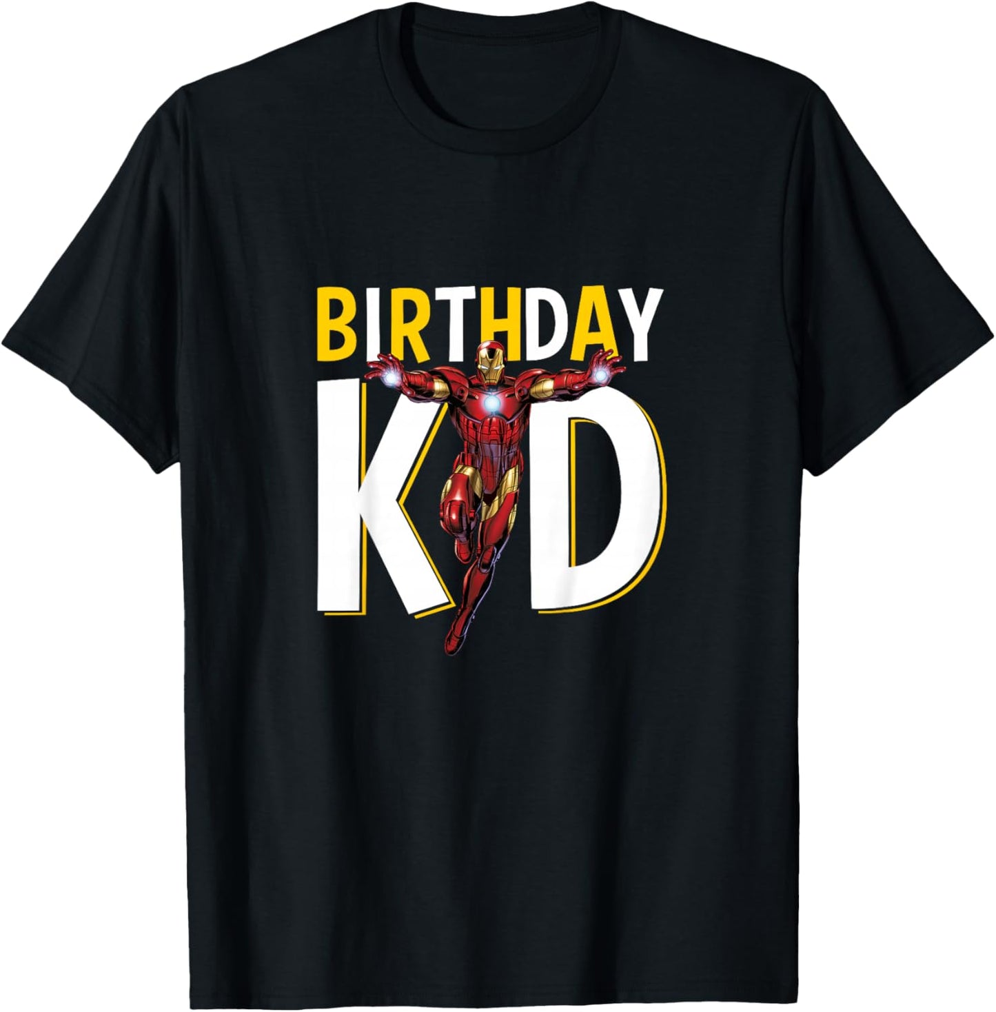 Kids Marvel Avengers Classic Birthday Kid Iron Man Shot Youth T-Shirt - T-Shirt | Black