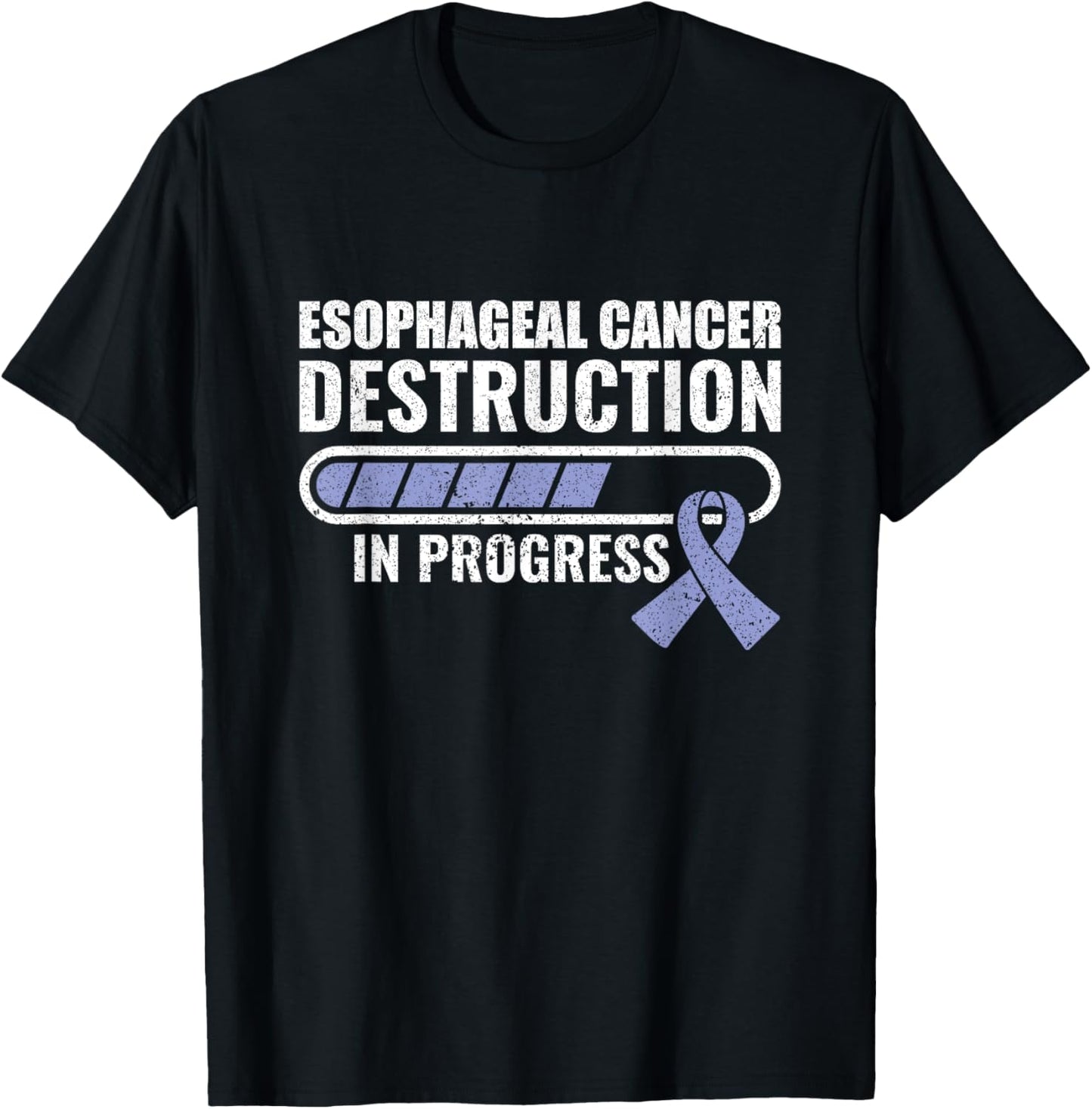 Cancer Destruction In Progress Fighter Esophageal Cancer T-Shirt - T-Shirt | Black