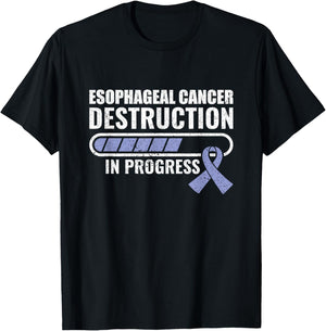Cancer Destruction In Progress Fighter Esophageal Cancer T-Shirt - T-Shirt | Black