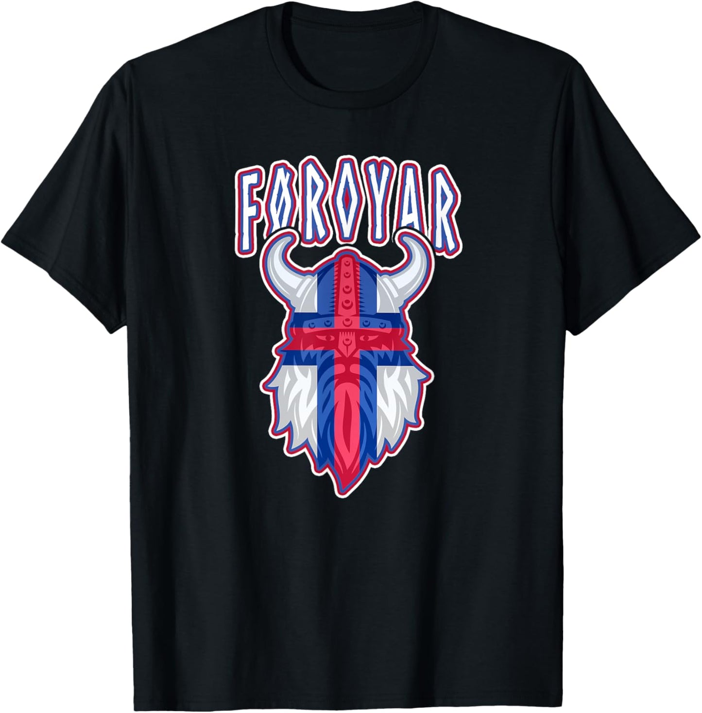 Faroe Islands Faroese Flag Føroyar Viking Gifts Scandinavia T-Shirt - T-Shirt | Black