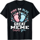 Pink or Blue Great Meme Footprints Gender Reveal T-Shirt - T-Shirt | Black