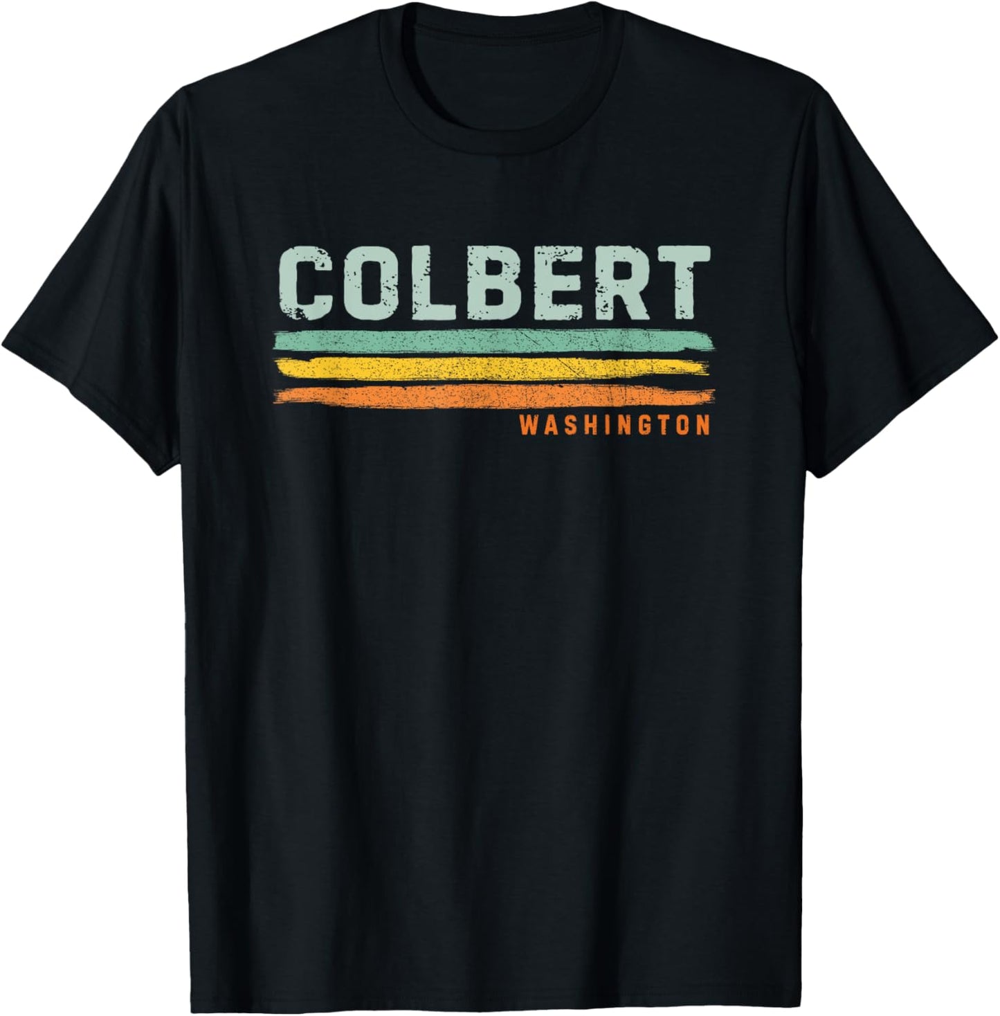 Vintage Stripes Colbert WA T-Shirt - T-Shirt | Black