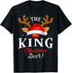 King Christmas Deer PJS Xmas Family Matching T-Shirt - T-Shirt | Black