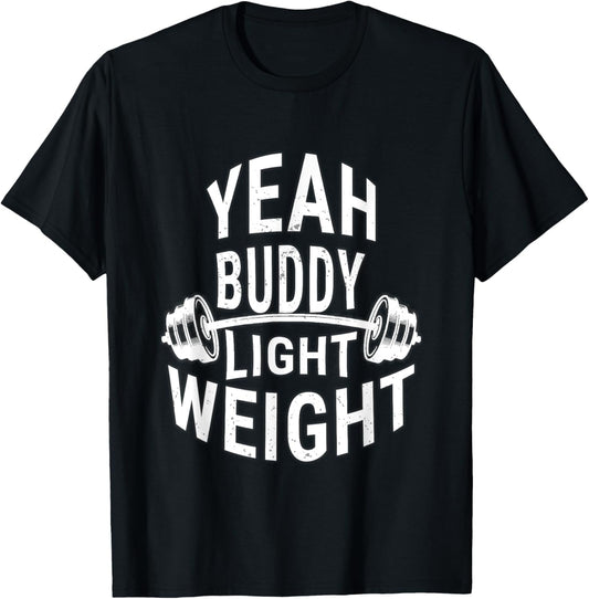 Barbell Gym Workout Yeah Buddy Light Weight Women's Classic Fit Modern Black Workout T-Shirt - T-Shirt | Black