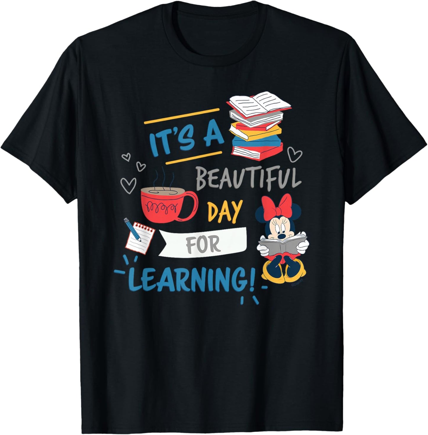 Disney Minnie Mouse Beautiful Day for Learning Teacher's Day T-Shirt - T-Shirt | Black