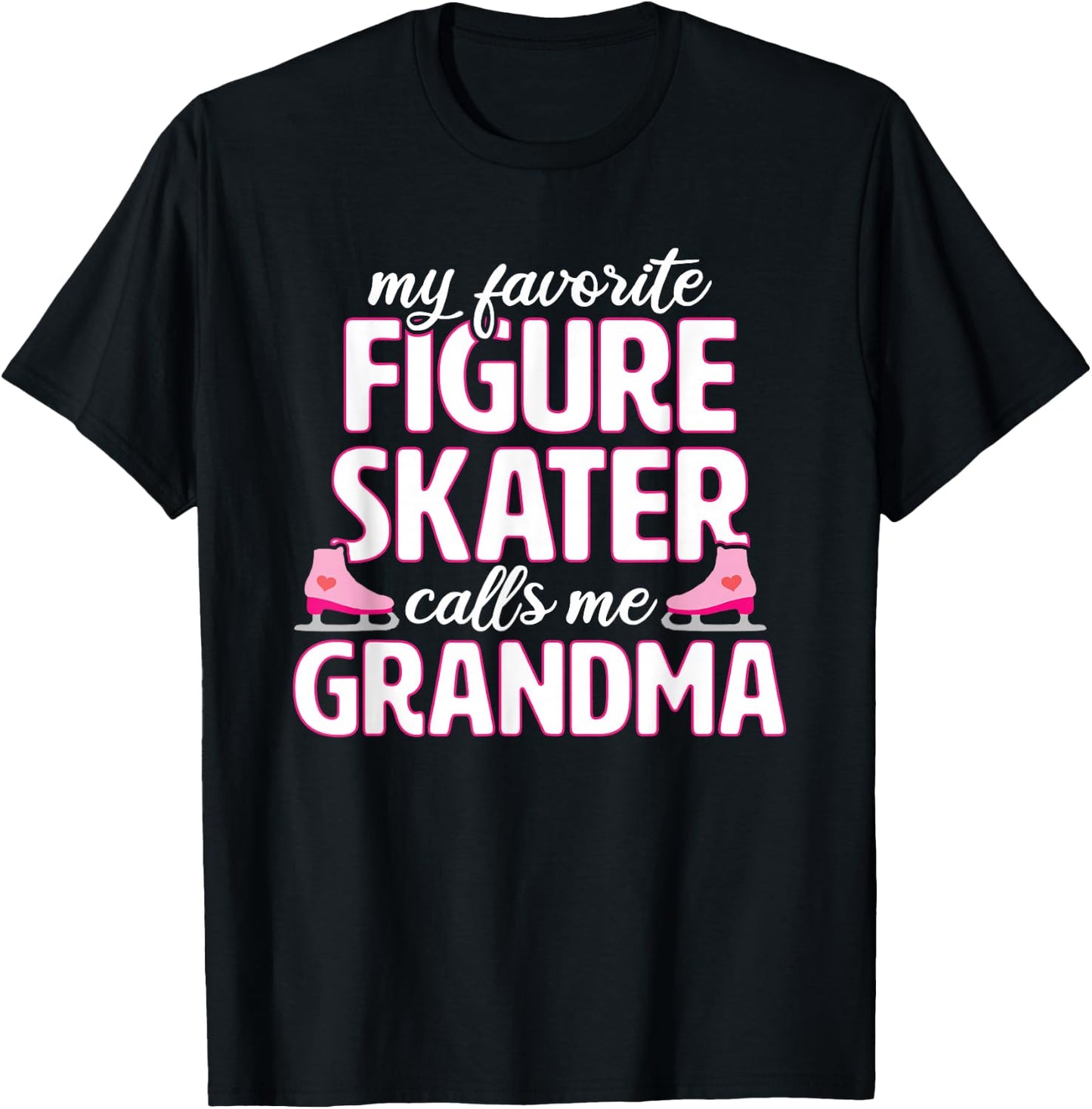 Figure Skating Grandma Funny Ice Skater T-Shirt - T-Shirt | Black