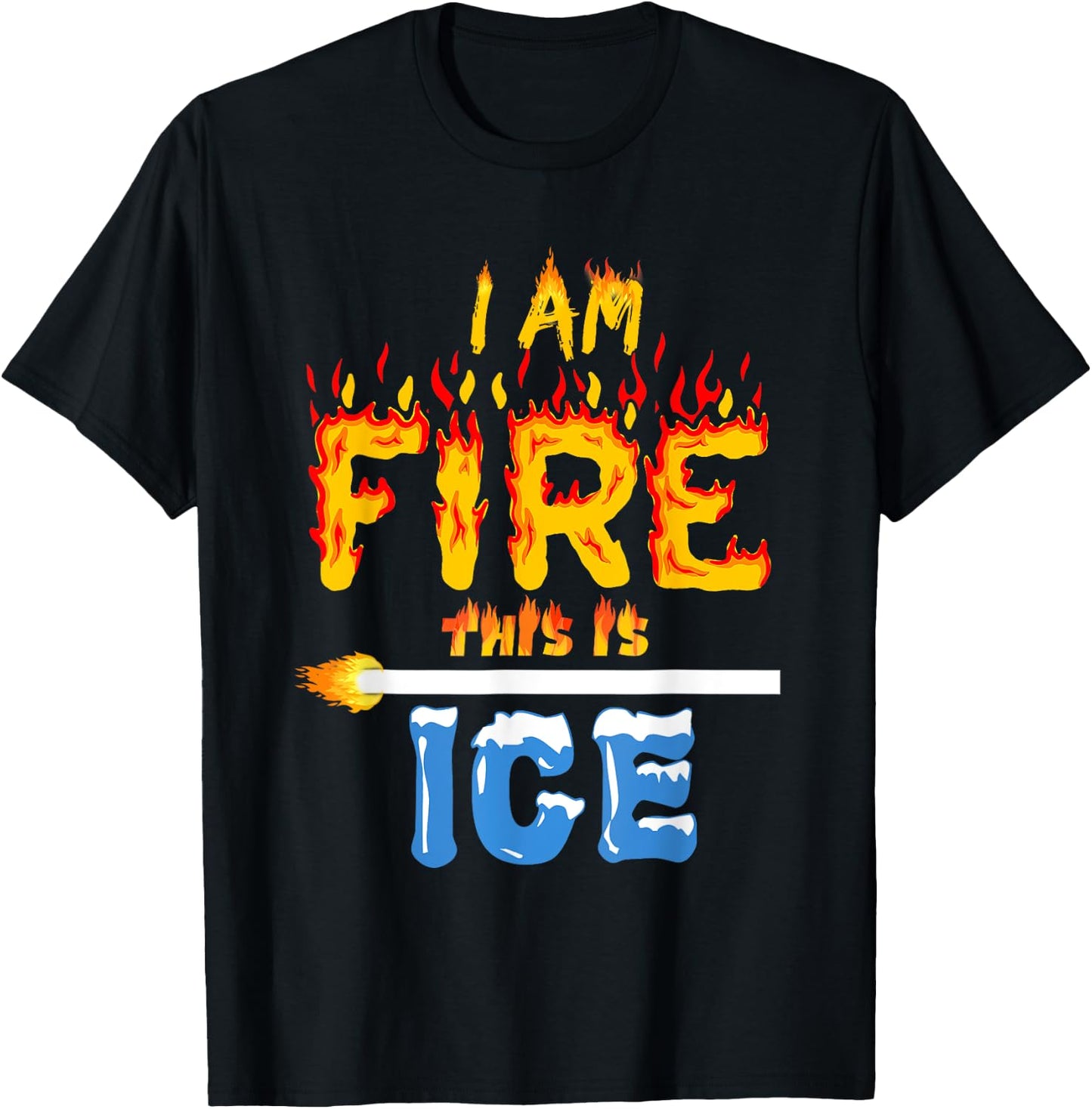Funny Ice and Fire Costume Halloween Family Matching Women T-Shirt - T-Shirt | Black