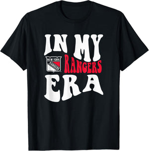 New York Rangers Era Royal Blue Officially Licensed T-Shirt - T-Shirt | Black