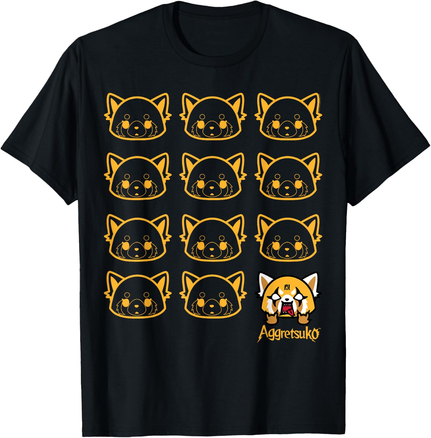Aggretsuko Real T-Shirt - T-Shirt | Black