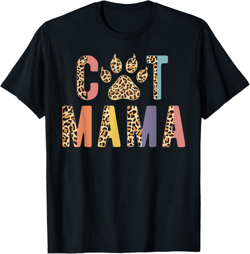 Cat Mama Mother's Day Kitty Kitten Lovers Women Cute Leopard