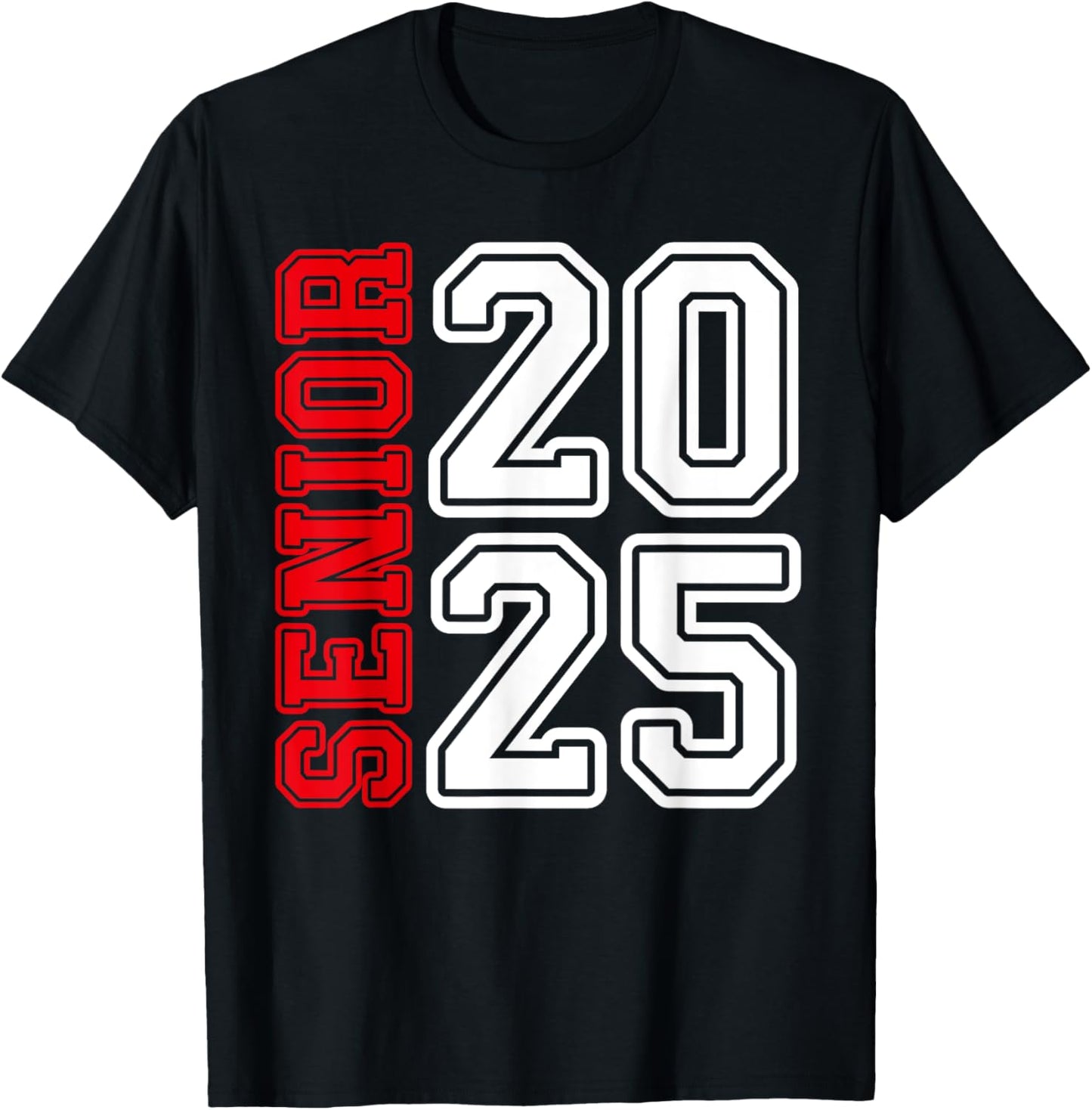 Senior 2025 Class Of 2025 First Day Of School T-Shirt - T-Shirt | Black