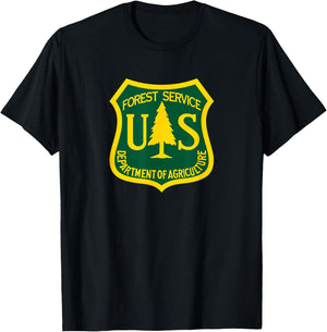 United States Forest Service Agriculture USFS Parks Ranger T-Shirt - T-Shirt | Black