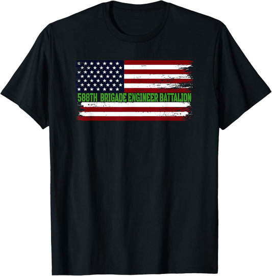 588th Brigade Engineer Battalion Veterans Day Father Grandpa T-Shirt - T-Shirt | Black