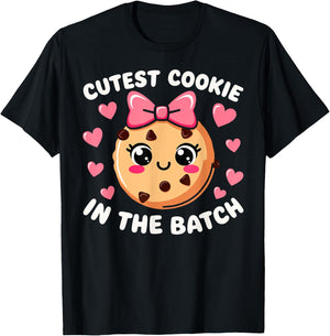 Cutest Cookie In The Batch Cookies Funny Baker Cookie Lover T-Shirt - T-Shirt | Black