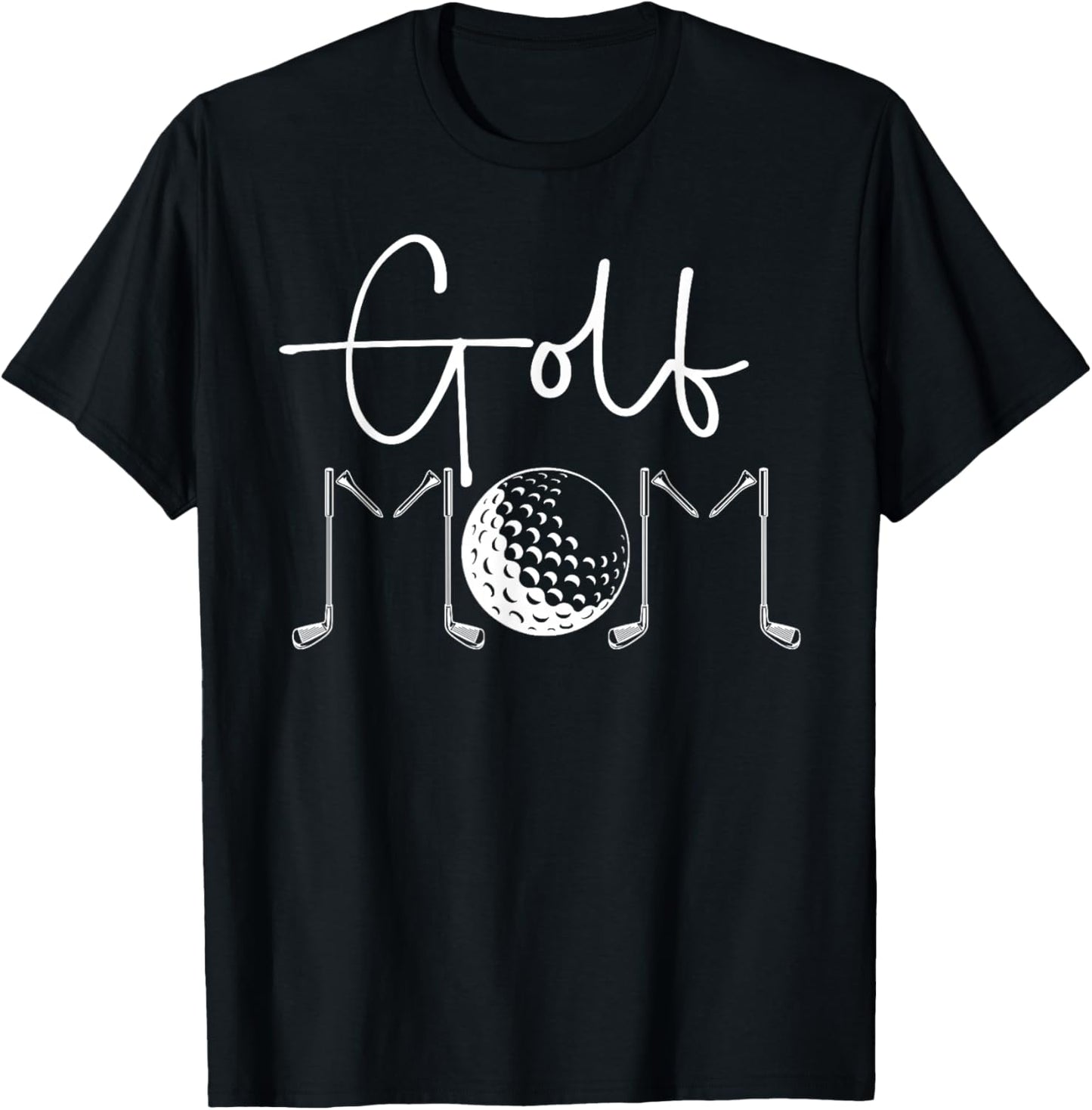 Golf Mom Of A Golf Player Mom Golfer Mama Proud Golf Mother T-Shirt - T-Shirt | Black