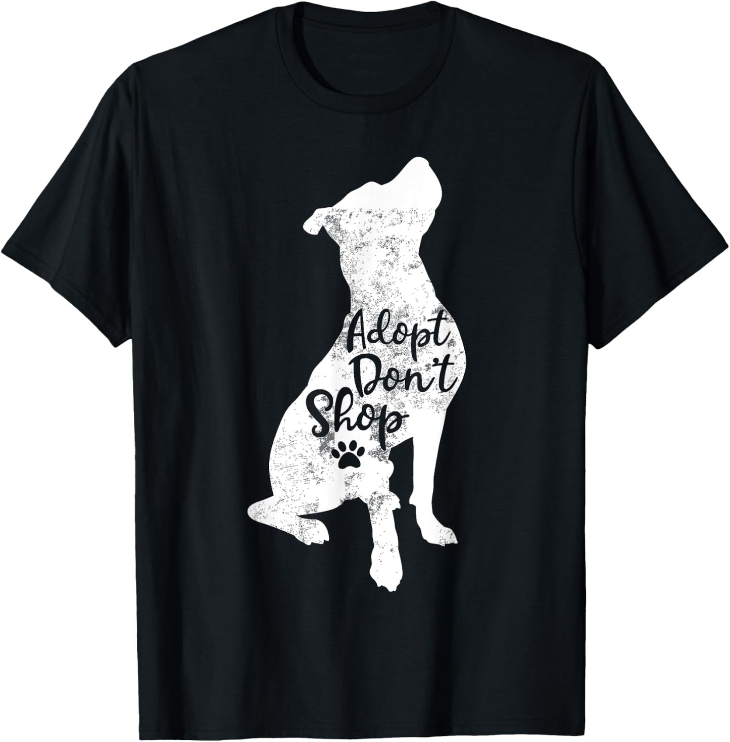 Adopt Don't Shop Rescue Pitbull Dog Breed Pit Bull Mom Women Kids T-Shirt - T-Shirt | Black