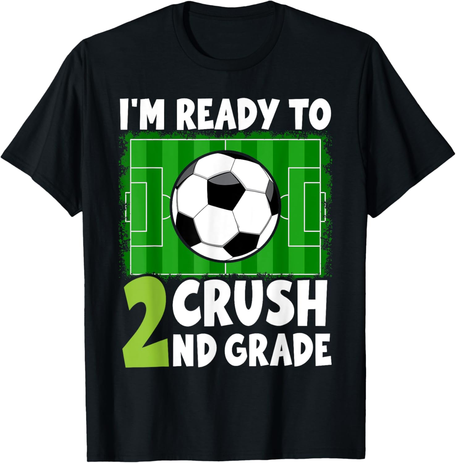 Back to School First Day of 2nd Grade Soccer Boys Kids T-Shirt - T-Shirt | Black