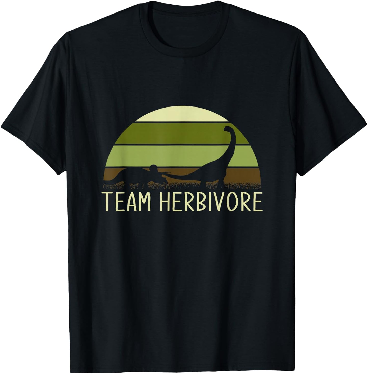 Vegan & Vegetarian Quotes Team Herbivore Vegetarian - Adult - Black - Small - Short Sleeve - - Modern Animal Pattern - All Seasons - 1 Count T-Shirt - T-Shirt | Black