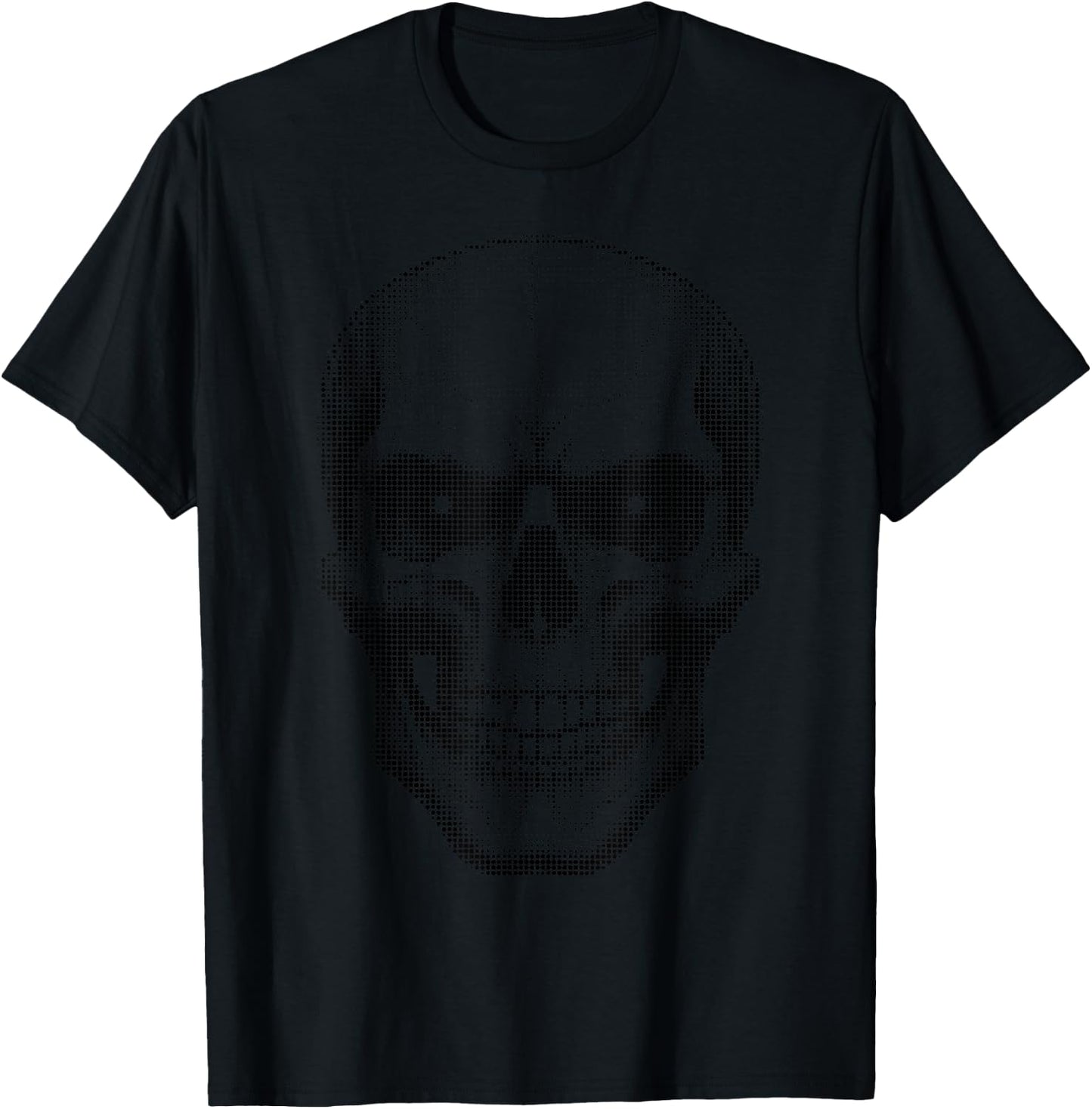Skull - Edgy Gothic Punk Biker Design T-Shirt - T-Shirt | Black