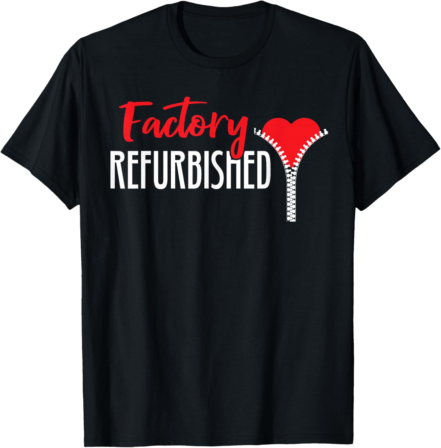Factory Refurbished Open Heart Bypass Surgery Zipper Club T-Shirt - T-Shirt | Black