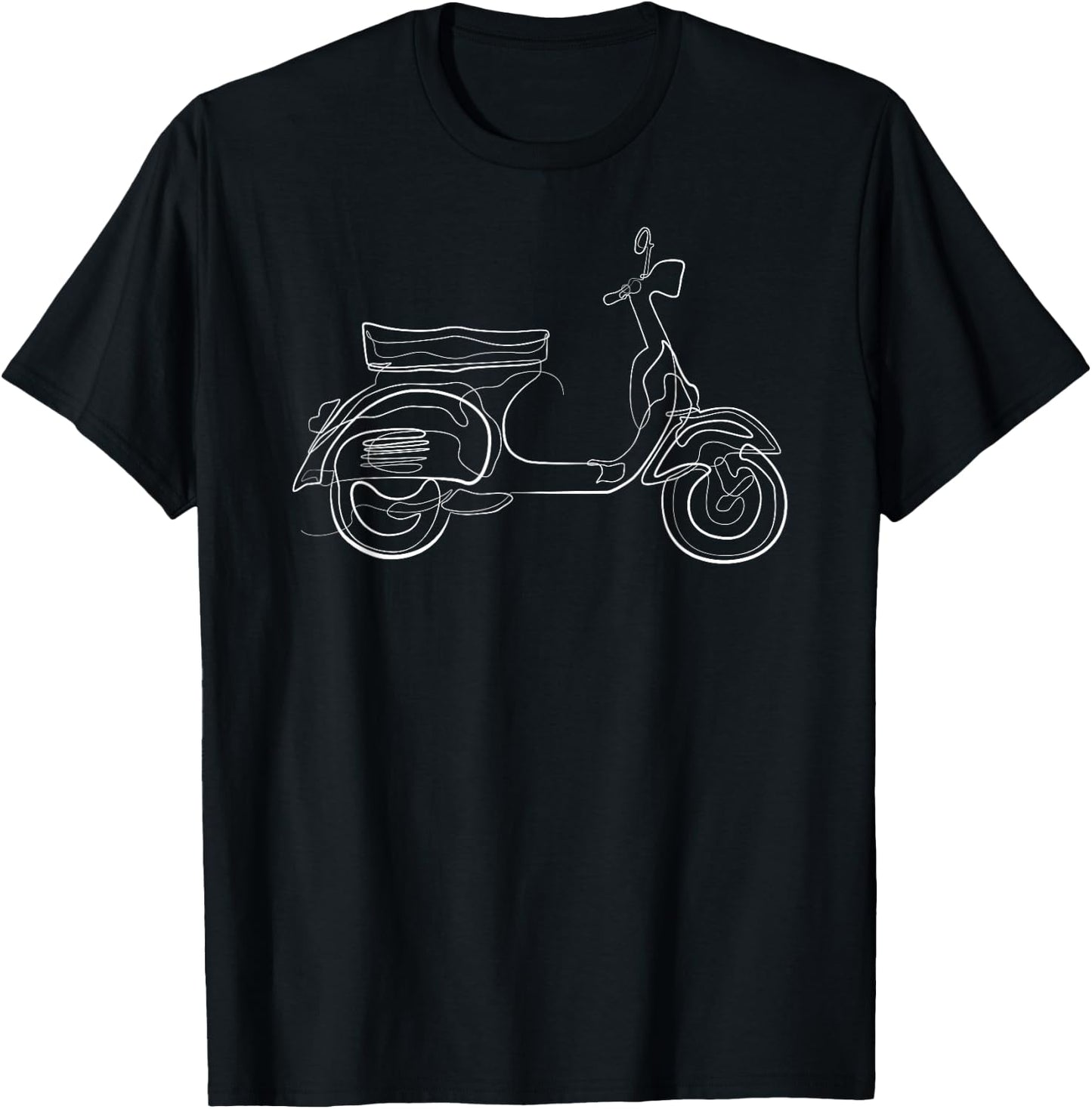Scooter Moped Italy Retro Scooter T-Shirt - T-Shirt | Black