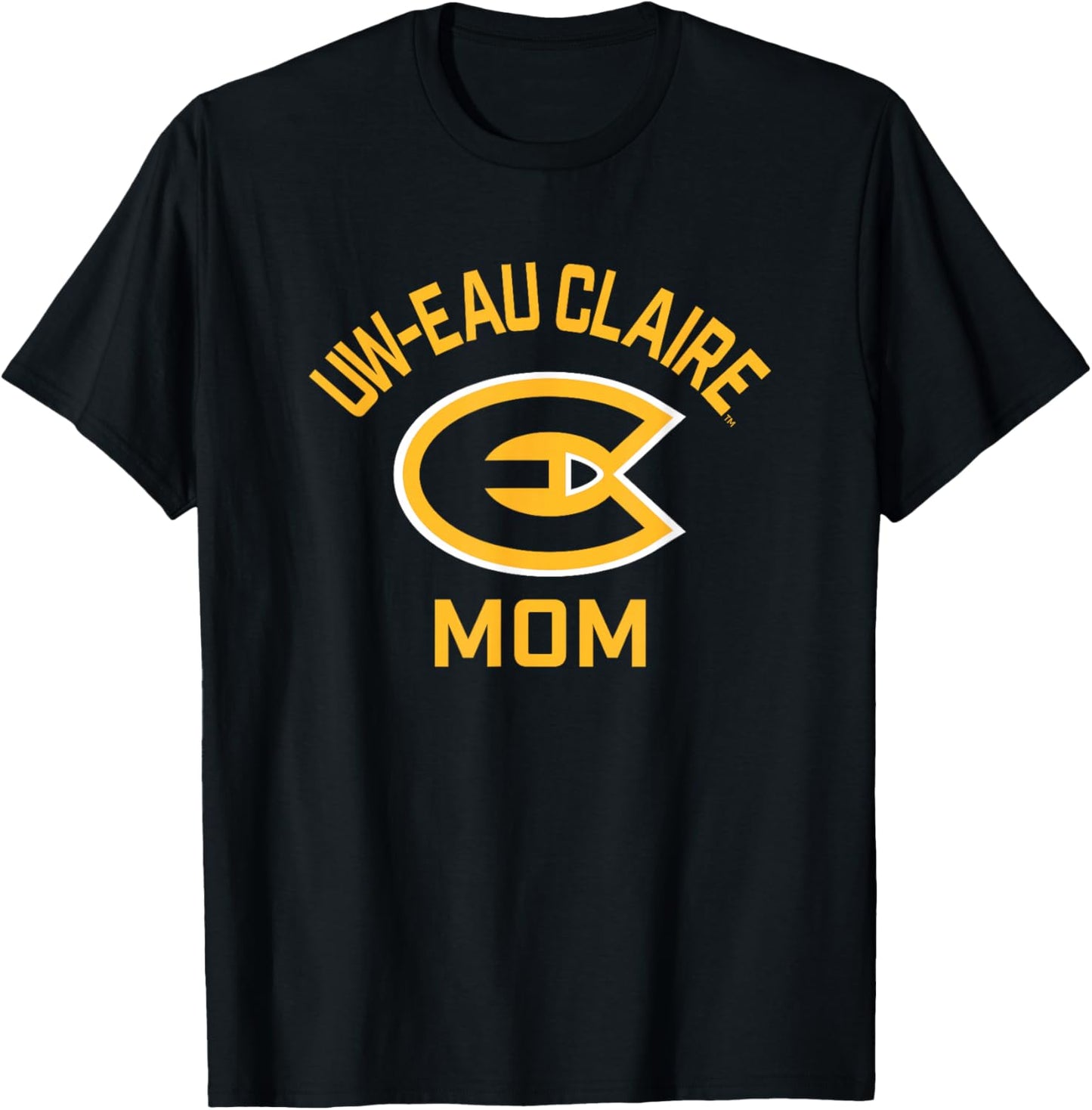 University of Wisconsin-Eau Claire Blugolds Arched Mom T-Shirt - T-Shirt | Black