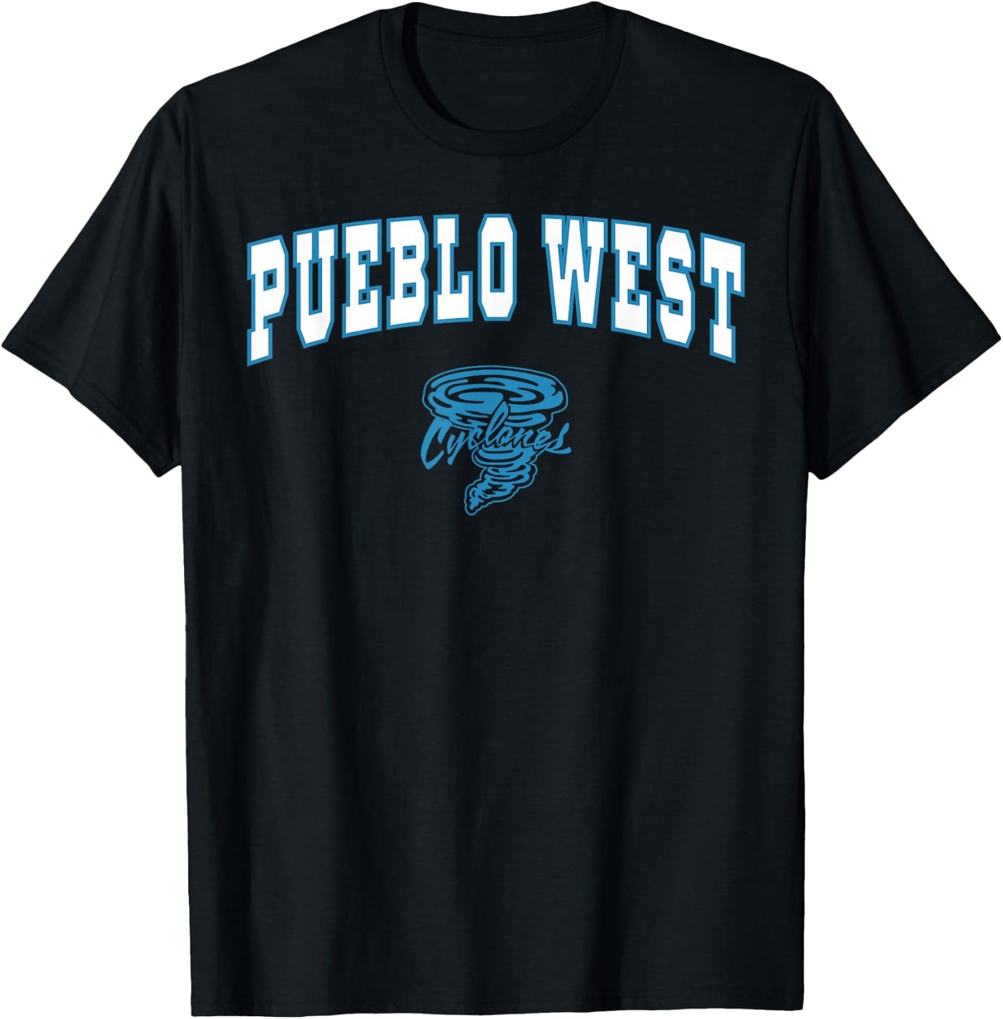 Pueblo West High School Cyclones C2 T-Shirt - T-Shirt | Black