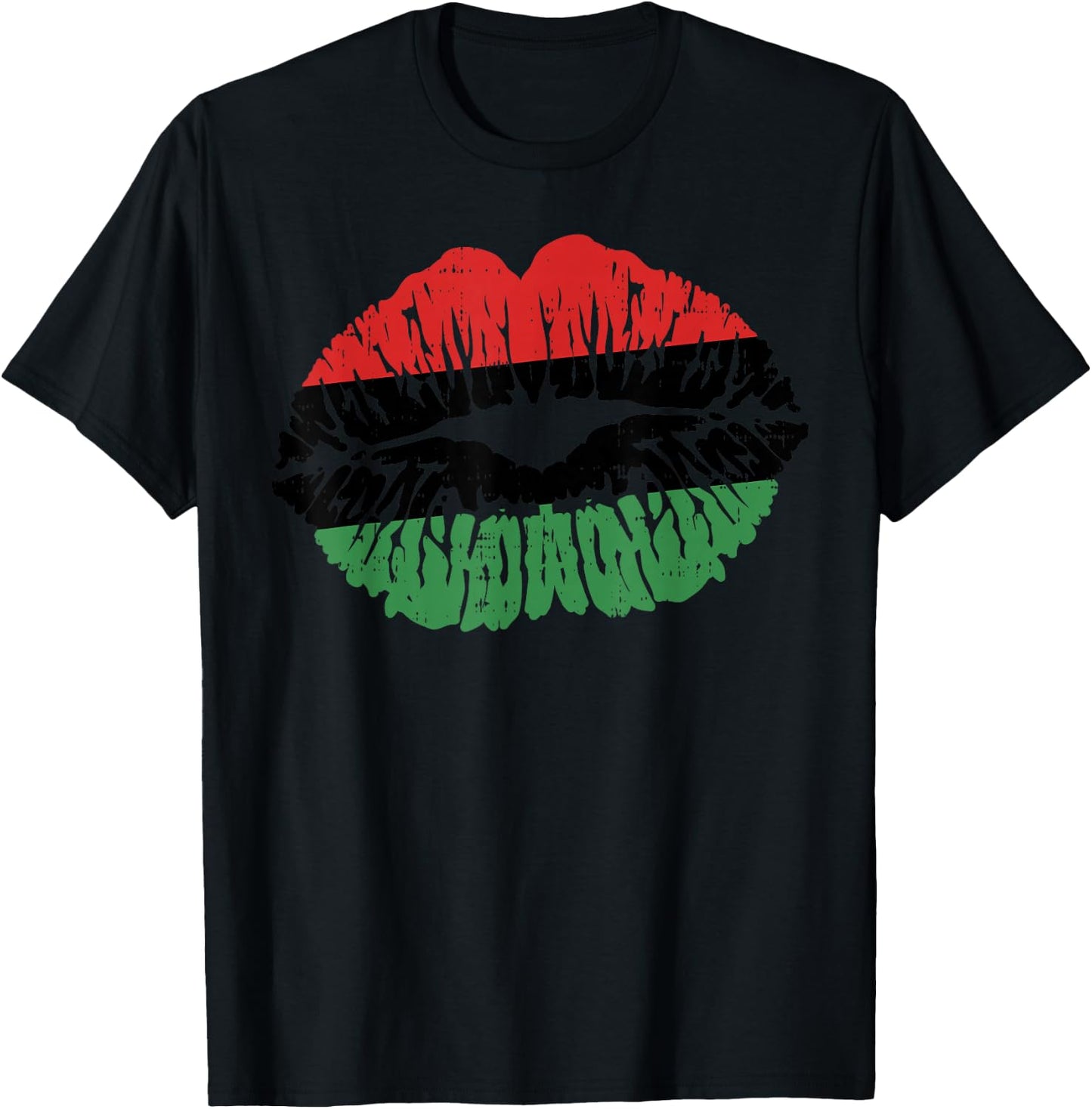 African Lips Flag Melanin Black History Month Pride Women T-Shirt - T-Shirt | Black