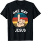 Vintage Finger Up People Christian Revolution One Way Jesus T-Shirt - T-Shirt | Black