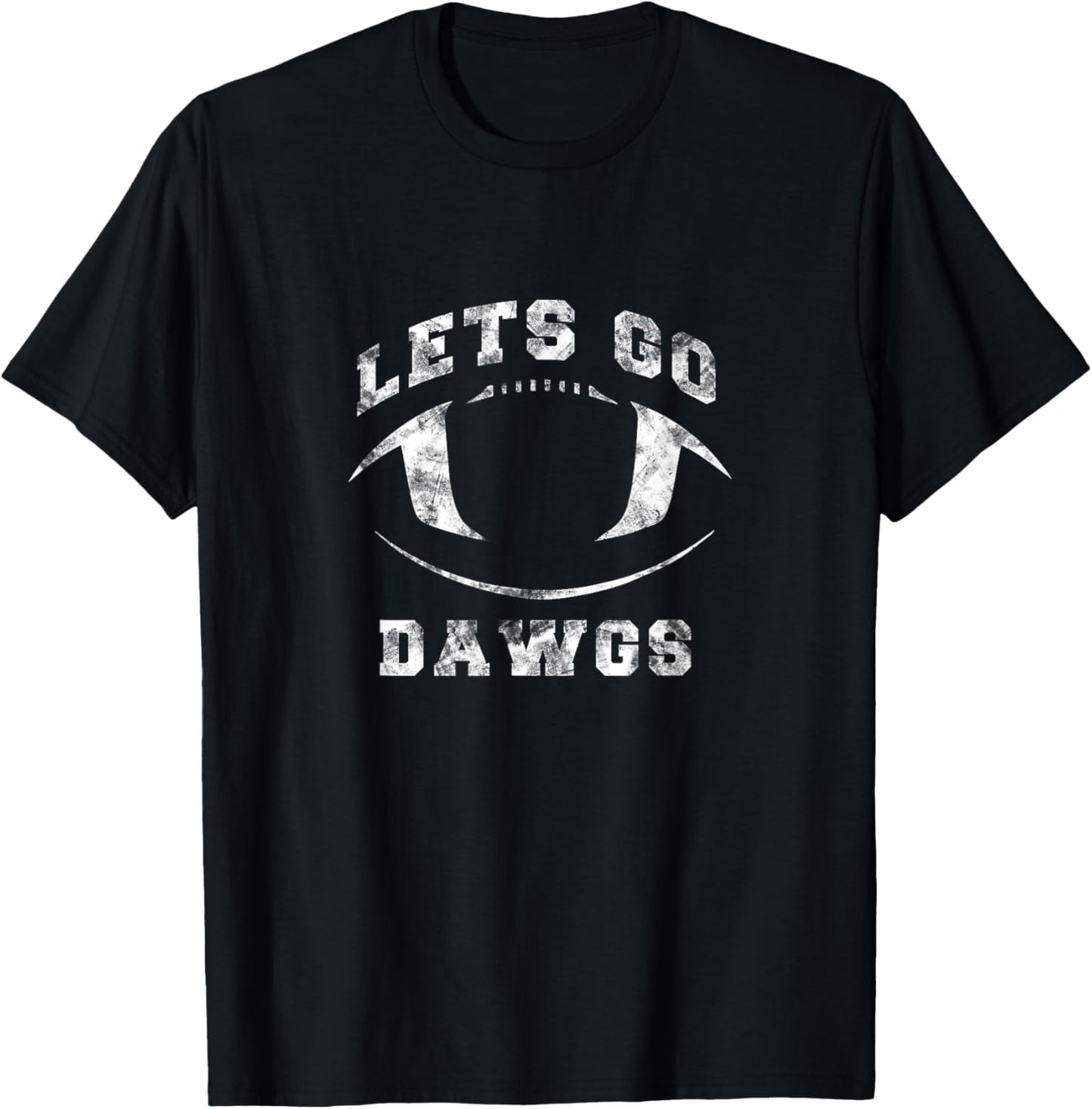 Let's Go Dawgs Football Game Day Man I Love Football T-Shirt - T-Shirt | Black