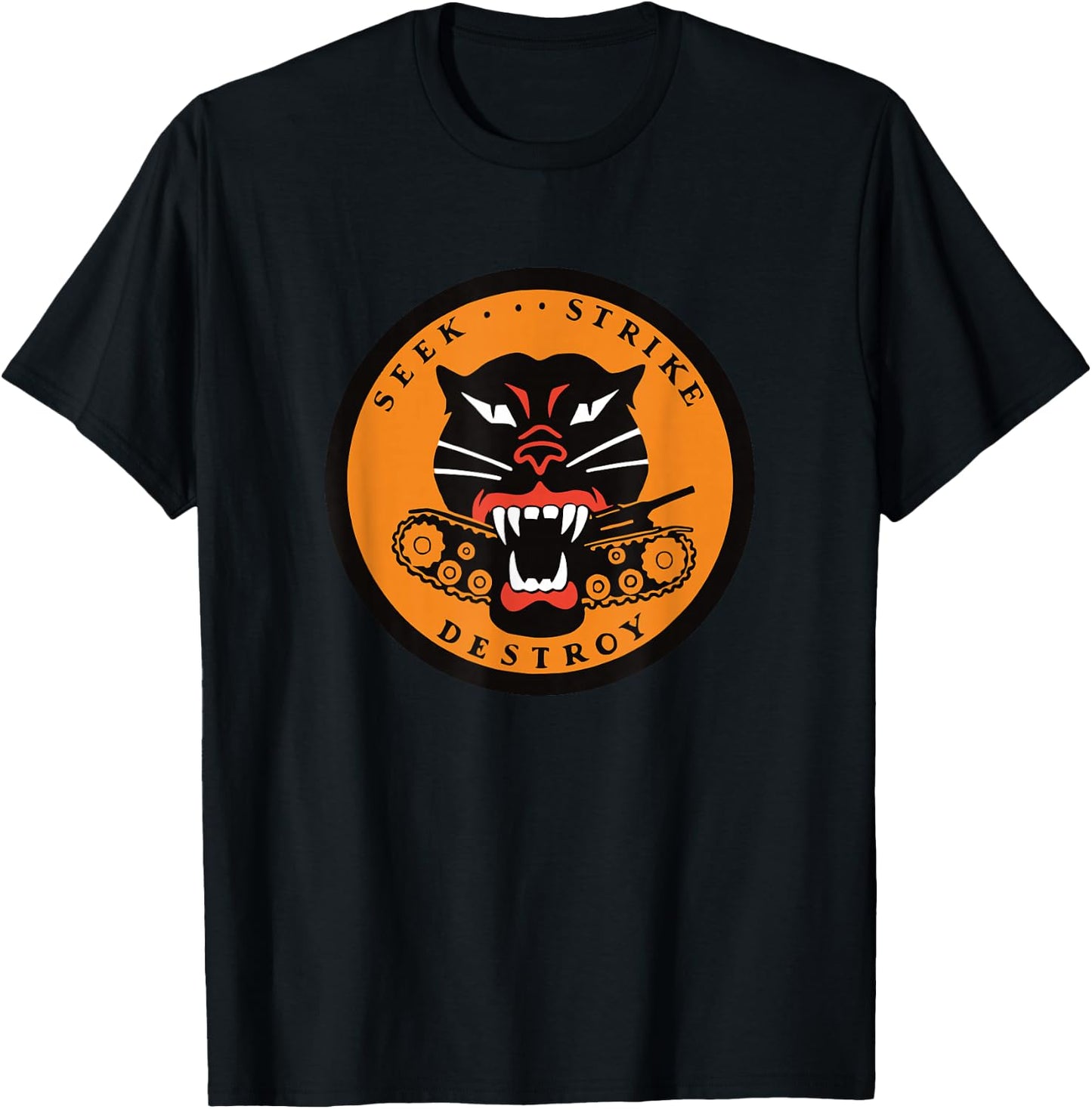 773rd Tank Destroyer Battalion Panther Patch Seek Strike T-Shirt - T-Shirt | Black