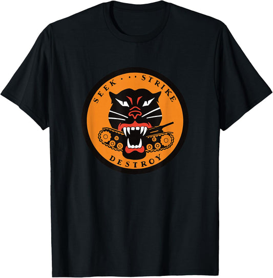 773rd Tank Destroyer Battalion Panther Patch Seek Strike T-Shirt - T-Shirt | Black