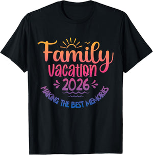 Voyage en famille pour faire les meilleurs souvenirs de vacances en famille 2026 T-Shirt - T-Shirt | Black