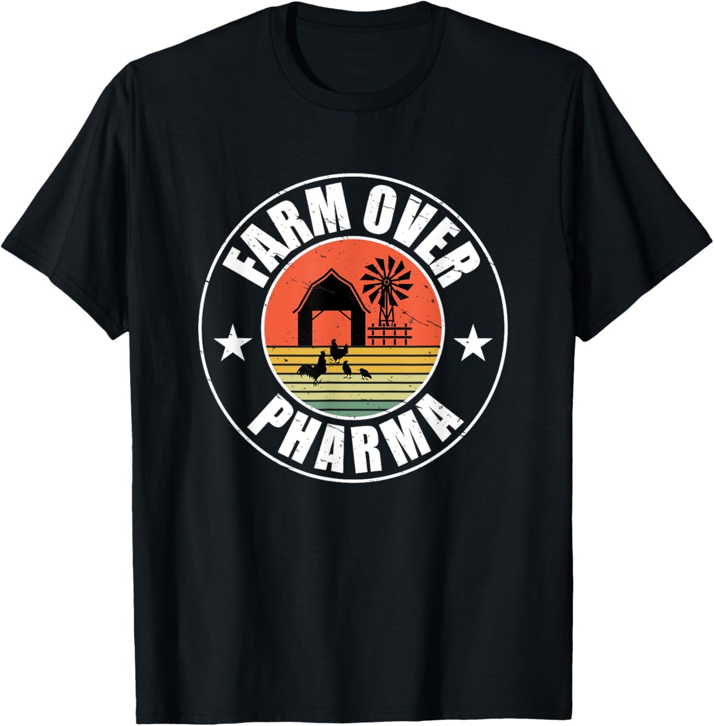 Vintage Farm Over Pharma Mom Dad Family Farming T-Shirt - T-Shirt | Black