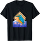 King Fisher Set Over Mountain in Spring T-Shirt - T-Shirt | Black