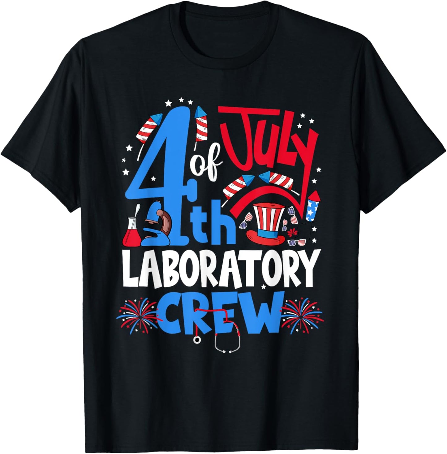 4th Of July Laboratory Crew Laboratory Tech 4th Of July Men T-Shirt - T-Shirt | Black