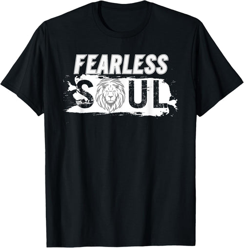 Fearless soul lion Funny Design motivation fun fearless lion