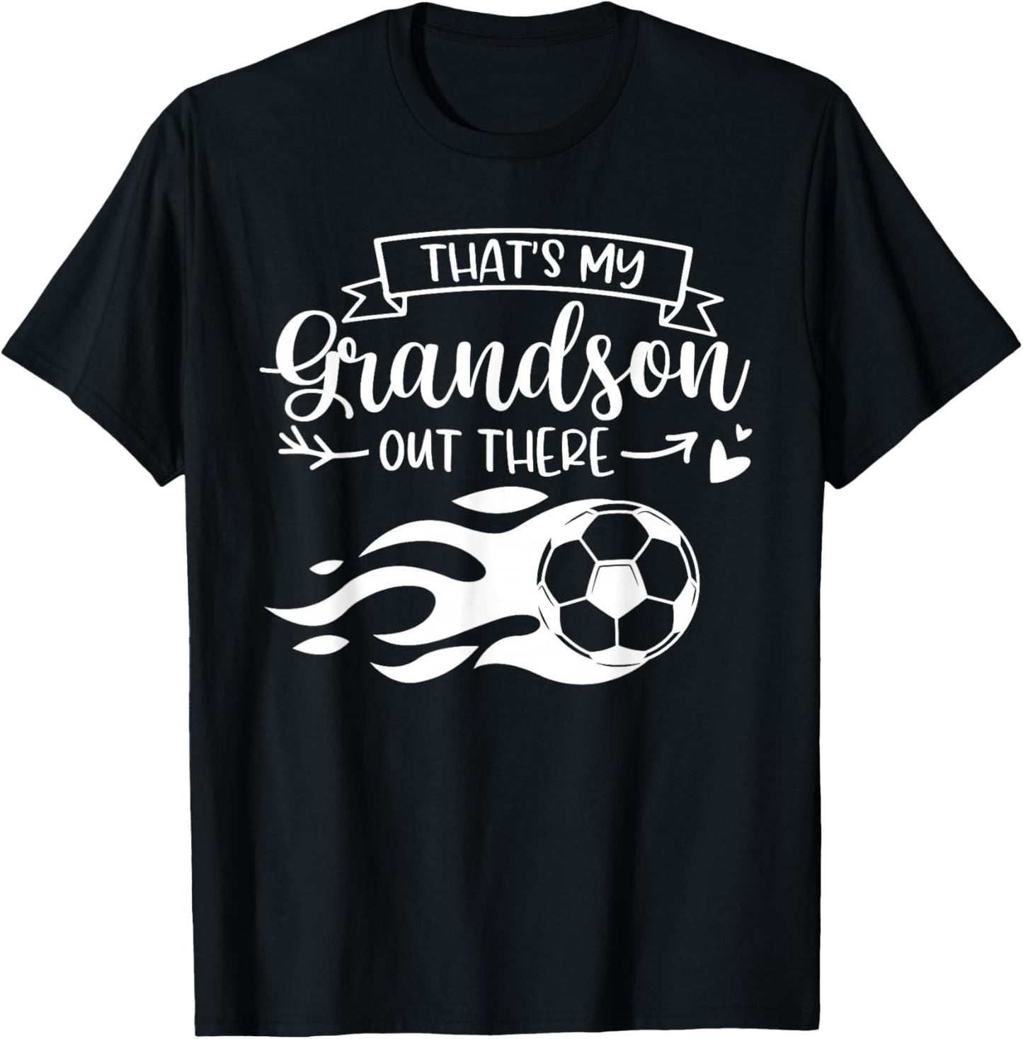 Men Funny Soccer Player That's My Grandson Out There T-Shirt - T-Shirt | Black