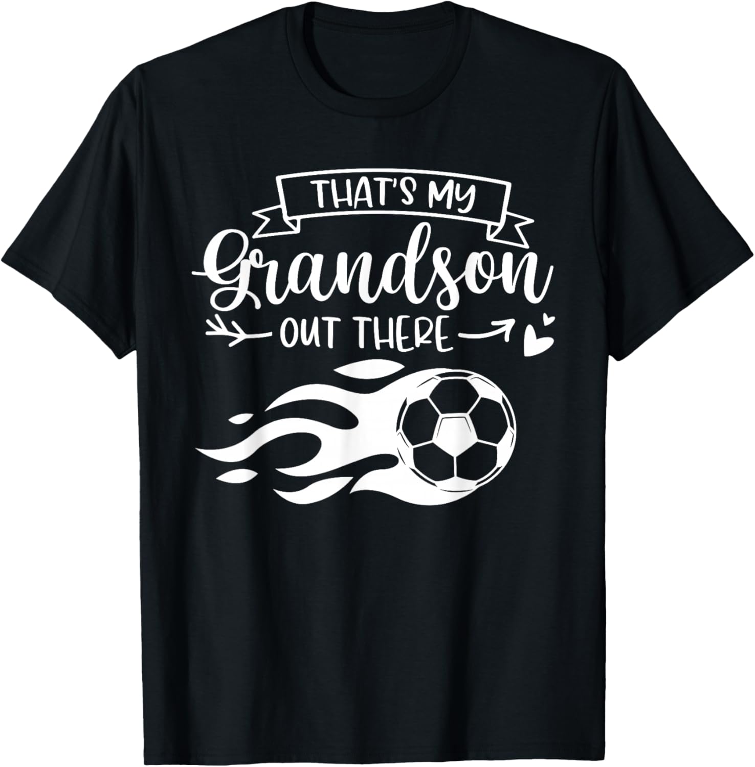 Men Funny Soccer Player That's My Grandson Out There T-Shirt - T-Shirt | Black