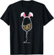 Easter Day Color Egg Wine Glass Bunny Wine Lovers T-Shirt - T-Shirt | Black