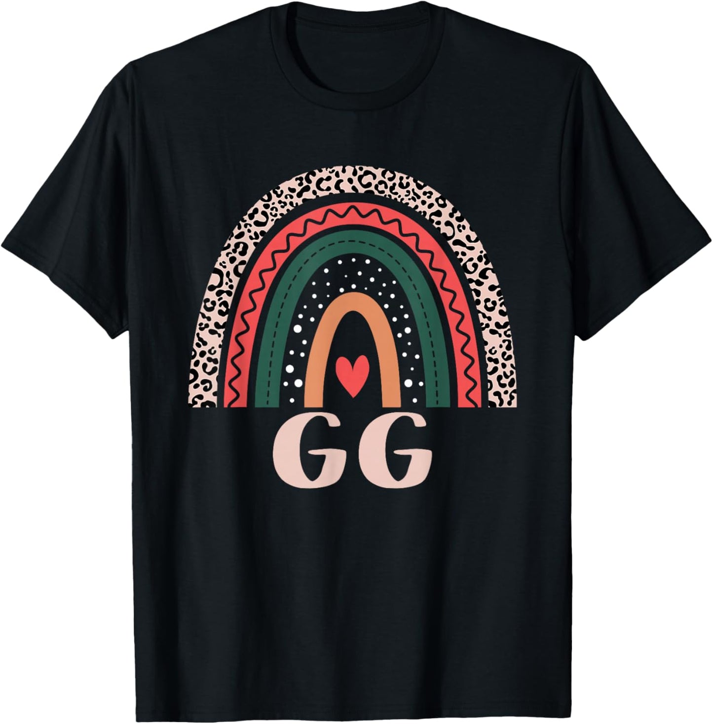 GG Rainbow Grandma Grandma Women Mothers Day GG T-Shirt - T-Shirt | Black