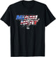 NBA Miami Heat American Flag Distressed Paint Spill T-Shirt - T-Shirt | Black