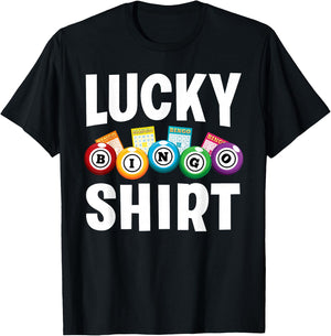 Cute Lucky Bingo Art Women Game Player Bingo Lovers T-Shirt - T-Shirt | Black
